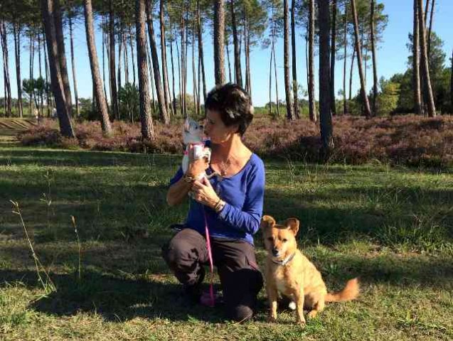 Little Lola, Den and Juli, enjoying a break together in France, on her way from Madrid to London.